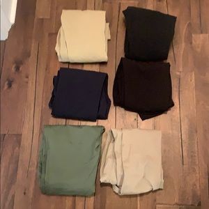 fitted work pants lot, 8 pairs